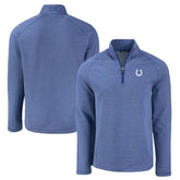 Indianapolis Colts Cutter & Buck Peshastin Eco Fleece Tri-Blend Raglan Recycled Quarter-Zip Jacket - Heather Royal on sale