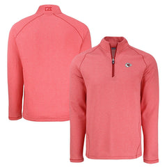 Kansas City Chiefs Cutter & Buck Peshastin Eco Fleece Tri-Blend Raglan Recycled Quarter-Zip Jacket - Heather Red discount