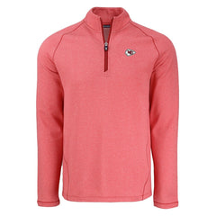 Kansas City Chiefs Cutter & Buck Peshastin Eco Fleece Tri-Blend Raglan Recycled Quarter-Zip Jacket - Heather Red discount