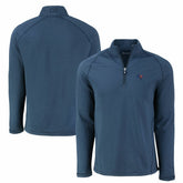 Tampa Bay Buccaneers Cutter & Buck Peshastin Eco Fleece Tri-Blend Raglan Recycled Quarter-Zip Jacket - Heather Navy on sale