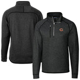 Chicago Bears Cutter & Buck Big & Tall Mainsail Sweater-Knit Raglan Half-Zip Jacket - Heather Charcoal outlet