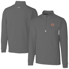 Chicago Bears Cutter & Buck Big & Tall Traverse Stretch Quarter-Zip Top - Gray cheap