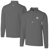 Pittsburgh Steelers Cutter & Buck Big & Tall Traverse Stretch Quarter-Zip Top - Gray online