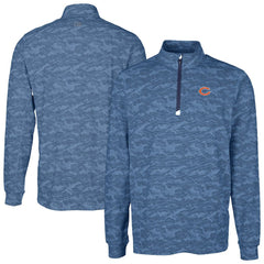 Chicago Bears Cutter & Buck Big & Tall Traverse Eco Camo Tri-Blend DryTec Quarter-Zip Jacket - Navy outlet