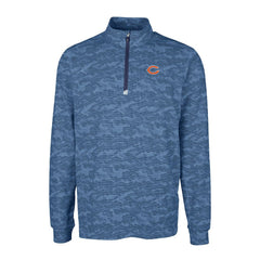 Chicago Bears Cutter & Buck Big & Tall Traverse Eco Camo Tri-Blend DryTec Quarter-Zip Jacket - Navy outlet