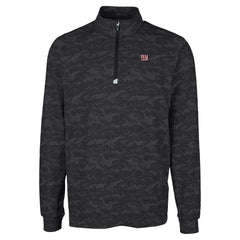 New York Giants Cutter & Buck Big & Tall Traverse Eco Camo Tri-Blend DryTec Quarter-Zip Jacket - Black on sale