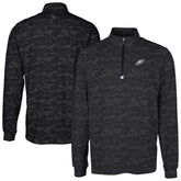 Philadelphia Eagles Cutter & Buck Big & Tall Traverse Eco Camo Tri-Blend DryTec Quarter-Zip Jacket - Black cheap