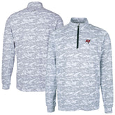 Tampa Bay Buccaneers Cutter & Buck Big & Tall Traverse Eco Camo Tri-Blend DryTec Quarter-Zip Jacket - Charcoal sale