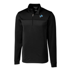 Detroit Lions Cutter & Buck Traverse Eco Stripe Tri-Blend DryTec Quarter-Zip Jacket - Black discount