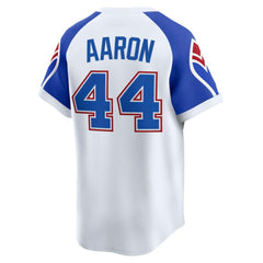 Hank Aaron Atlanta Braves Throwback Cooperstown Collection Limited Jersey - White | Nike