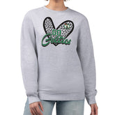 Boston Celtics G-III 4Her by Carl Banks Women's Leopard Heart Fleece Pullover Sweatshirt - Heather Gray online