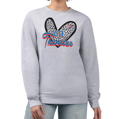 Oklahoma City Thunder G-III 4Her by Carl Banks Women's Leopard Heart Fleece Pullover Sweatshirt - Heather Gray discount