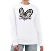 Denver Nuggets G-III 4Her by Carl Banks Women's Leopard Heart Fleece Pullover Sweatshirt sale - White on sale
