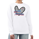 Oklahoma City Thunder G-III 4Her by Carl Banks Women's Leopard Heart Fleece Pullover Sweatshirt - White outlet