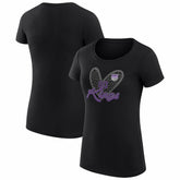 Sacramento Kings G-III 4Her by Carl Banks Women's Super-Slim Fit Lightweight Leopard Heart T-Shirt - Black for sale