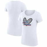 Oklahoma City Thunder G-III 4Her by Carl Banks Women's Super-Slim Fit Lightweight Leopard Heart T-Shirt - White on sale