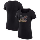 Cleveland Cavaliers G-III 4Her by Carl Banks Women's Super-Slim Fit Lightweight Leopard Heart T-Shirt sale - Black sale