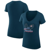 Oklahoma City Thunder G-III 4Her by Carl Banks Women's Super-Slim Fit Lightweight Leopard Heart V-Neck T-Shirt - Navy online