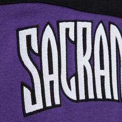 Sacramento Kings Hardwood Classics Nights Head Coach Pullover Hoodie - Purple | Mitchell & Ness on sale