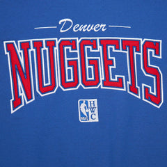 Denver Nuggets Hardwood Classics There & Back 2.0 Vintage Pullover Sweatshirt sale - Royal | Mitchell & Ness outlet