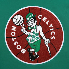 Boston Celtics Chainstitch Applique Vintage Heavyweight Pullover Hoodie - Kelly Green | Mitchell & Ness for sale