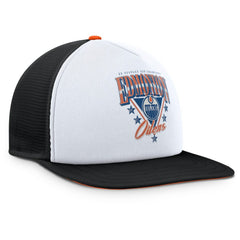 Edmonton Oilers Fanatics Decades Collection Foam Front Snapback Hat White/Black