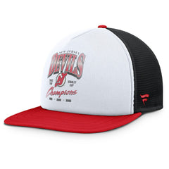 New Jersey Devils Fanatics Decades Collection Foam Front Snapback Hat White/Red
