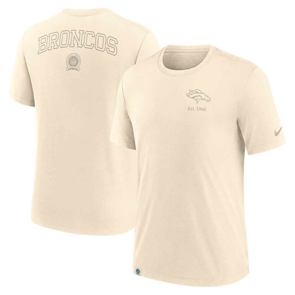 Denver Broncos Glory Tri-Blend T-Shirt - Cream | Nike sale