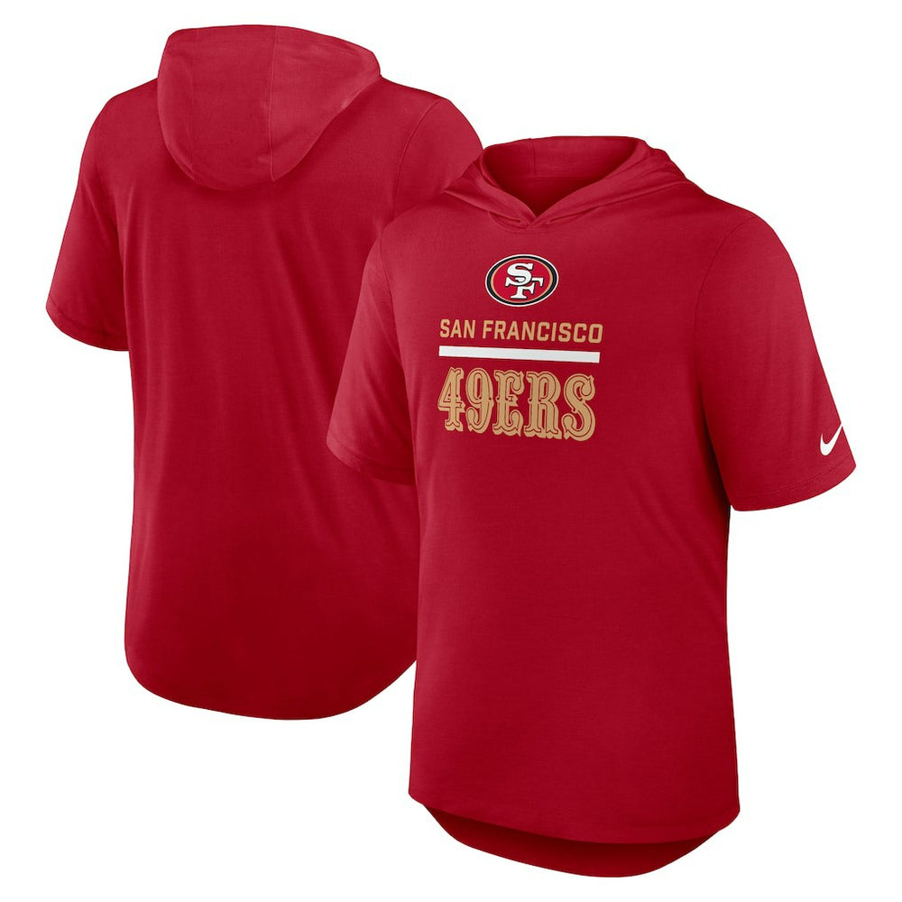 San Francisco 49ers Lockup Tri-Blend Hoodie T-Shirt - Scarlet | Nike sale