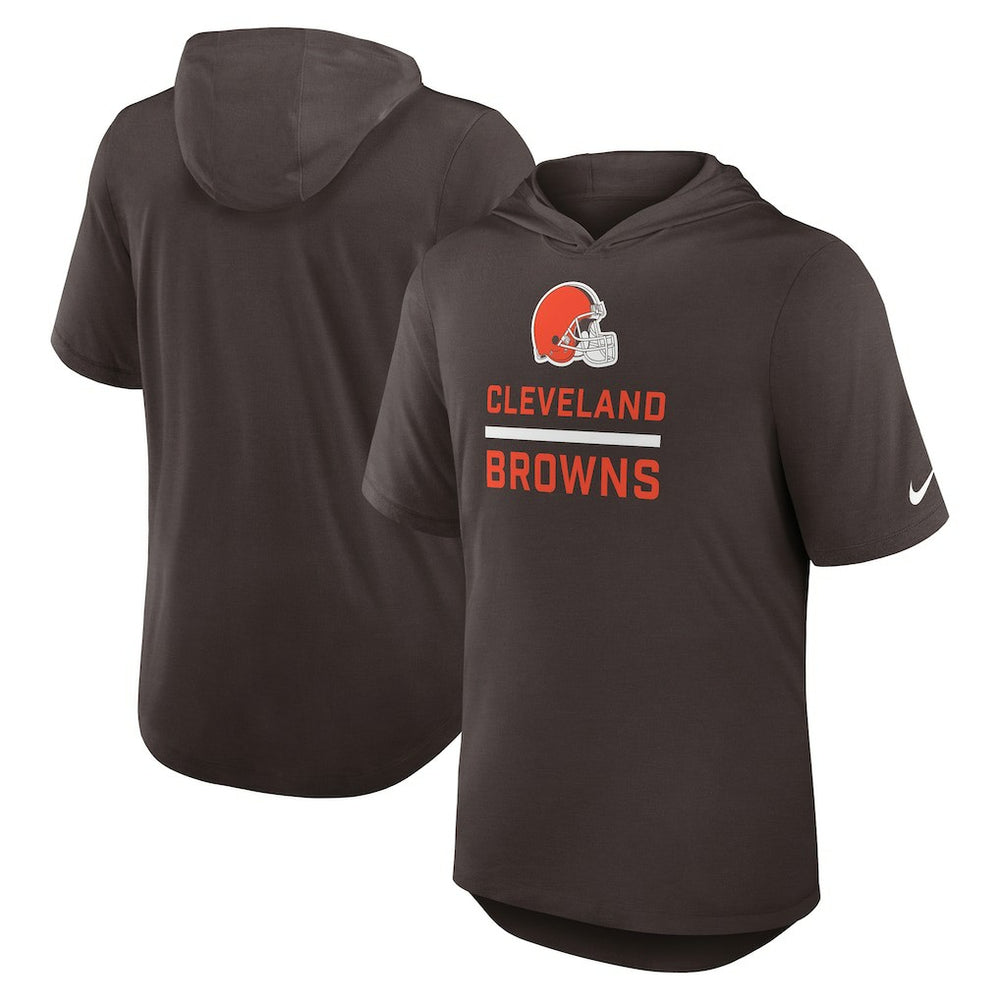 Cleveland Browns Lockup Tri-Blend Hoodie T-Shirt - Brown | Nike discount