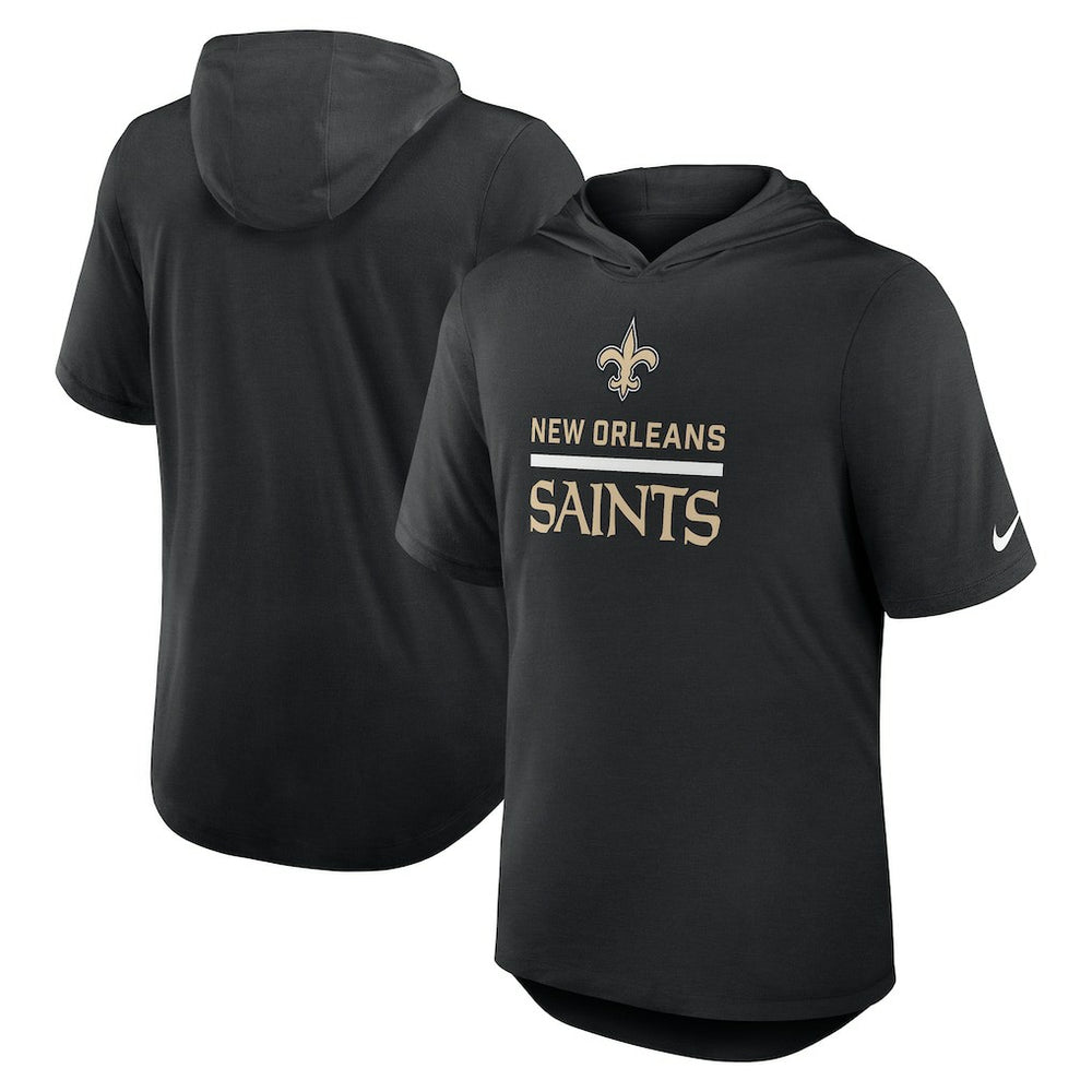New Orleans Saints Lockup Tri-Blend Hoodie T-Shirt - Black | Nike on sale