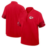Kansas City Chiefs Sideline Short Sleeve Quarter-Zip Dri-FIT Coach Jacket - Red | Nike discount