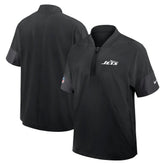 New York Jets Sideline Short Sleeve Quarter-Zip Dri-FIT Coach Jacket - Black | Nike sale
