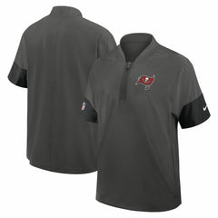 Tampa Bay Buccaneers Sideline Short Sleeve Quarter-Zip Dri-FIT Coach Jacket - Pewter | Nike outlet