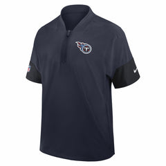Tennessee Titans Sideline Short Sleeve Quarter-Zip Dri-FIT Coach Jacket - Navy | Nike cheap
