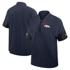 Denver Broncos Sideline Short Sleeve Quarter-Zip Dri-FIT Coach Jacket - Navy | Nike sale