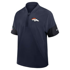 Denver Broncos Sideline Short Sleeve Quarter-Zip Dri-FIT Coach Jacket - Navy | Nike sale