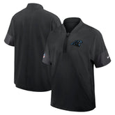 Carolina Panthers Sideline Short Sleeve Quarter-Zip Dri-FIT Coach Jacket - Black | Nike outlet