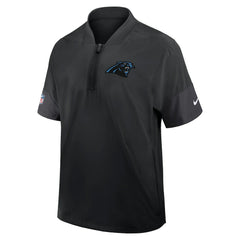 Carolina Panthers Sideline Short Sleeve Quarter-Zip Dri-FIT Coach Jacket - Black | Nike outlet