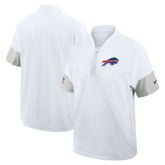 Buffalo Bills Sideline Short Sleeve Quarter-Zip Dri-FIT Coach Jacket - White | Nike on sale