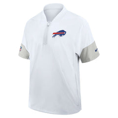 Buffalo Bills Sideline Short Sleeve Quarter-Zip Dri-FIT Coach Jacket - White | Nike on sale