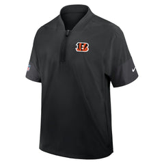 Cincinnati Bengals Sideline Short Sleeve Quarter-Zip Dri-FIT Coach Jacket - Black | Nike on sale