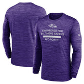 Baltimore Ravens Sideline Velocity Performance Long Sleeve T-Shirt - Purple | Nike outlet