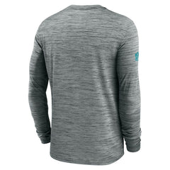 Miami Dolphins Sideline Velocity Performance Long Sleeve T-Shirt - Gray | Nike cheap