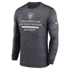 Las Vegas Raiders Sideline Velocity Performance Long Sleeve T-Shirt - Black | Nike for sale