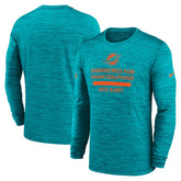 Miami Dolphins Sideline Velocity Performance Long Sleeve T-Shirt - Aqua | Nike discount