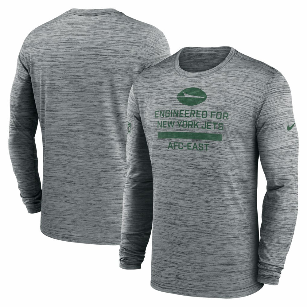 New York Jets Sideline Velocity Performance Long Sleeve T-Shirt - Gray | Nike sale