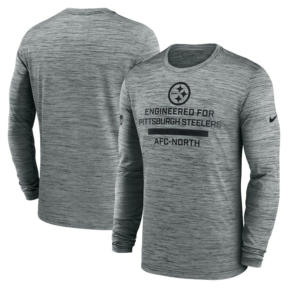 Pittsburgh Steelers Sideline Velocity Performance Long Sleeve T-Shirt - Gray | Nike sale