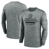 Pittsburgh Steelers Sideline Velocity Performance Long Sleeve T-Shirt - Gray | Nike sale