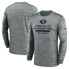 San Francisco 49ers Sideline Velocity Performance Long Sleeve T-Shirt - Gray | Nike for sale
